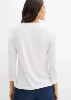 Damen bonprix Nachhaltigere Materialien|Shirts & Tops|Jersey-Shirt aus Baumwollmix