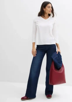 Damen bonprix Nachhaltigere Materialien|Shirts & Tops|Jersey-Shirt aus Baumwollmix