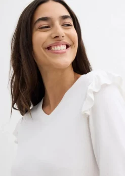 Damen bonprix Nachhaltigere Materialien|Shirts & Tops|Jersey-Shirt aus Baumwollmix