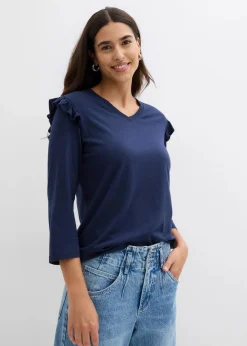 Best Jersey-Shirt aus Baumwollmix Damen Shirts & Tops|Nachhaltigere Materialien