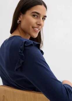 Best Jersey-Shirt aus Baumwollmix Damen Shirts & Tops|Nachhaltigere Materialien