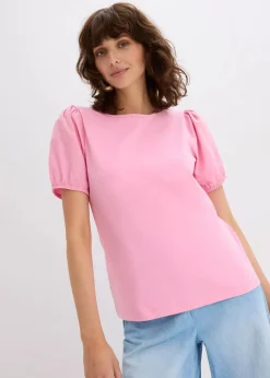 Clearance Jerseyshirt mit Ärmeln aus Baumwollpopeline Damen Shirts & Tops