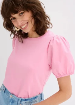 Clearance Jerseyshirt mit Ärmeln aus Baumwollpopeline Damen Shirts & Tops