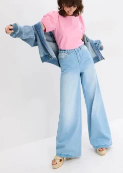 Clearance Jerseyshirt mit Ärmeln aus Baumwollpopeline Damen Shirts & Tops