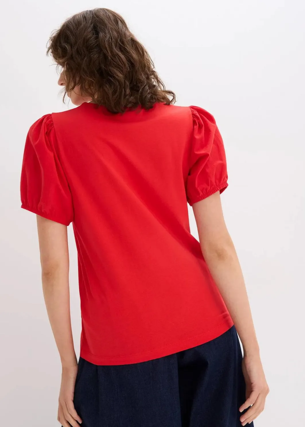 Damen bonprix Shirts & Tops|Jerseyshirt mit Ärmeln aus Baumwollpopeline