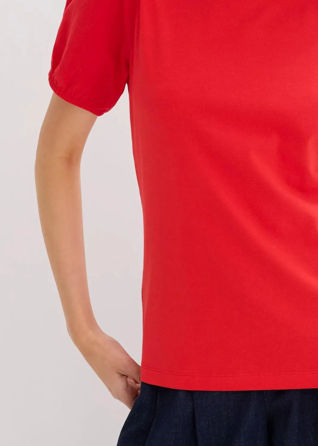Damen bonprix Shirts & Tops|Jerseyshirt mit Ärmeln aus Baumwollpopeline