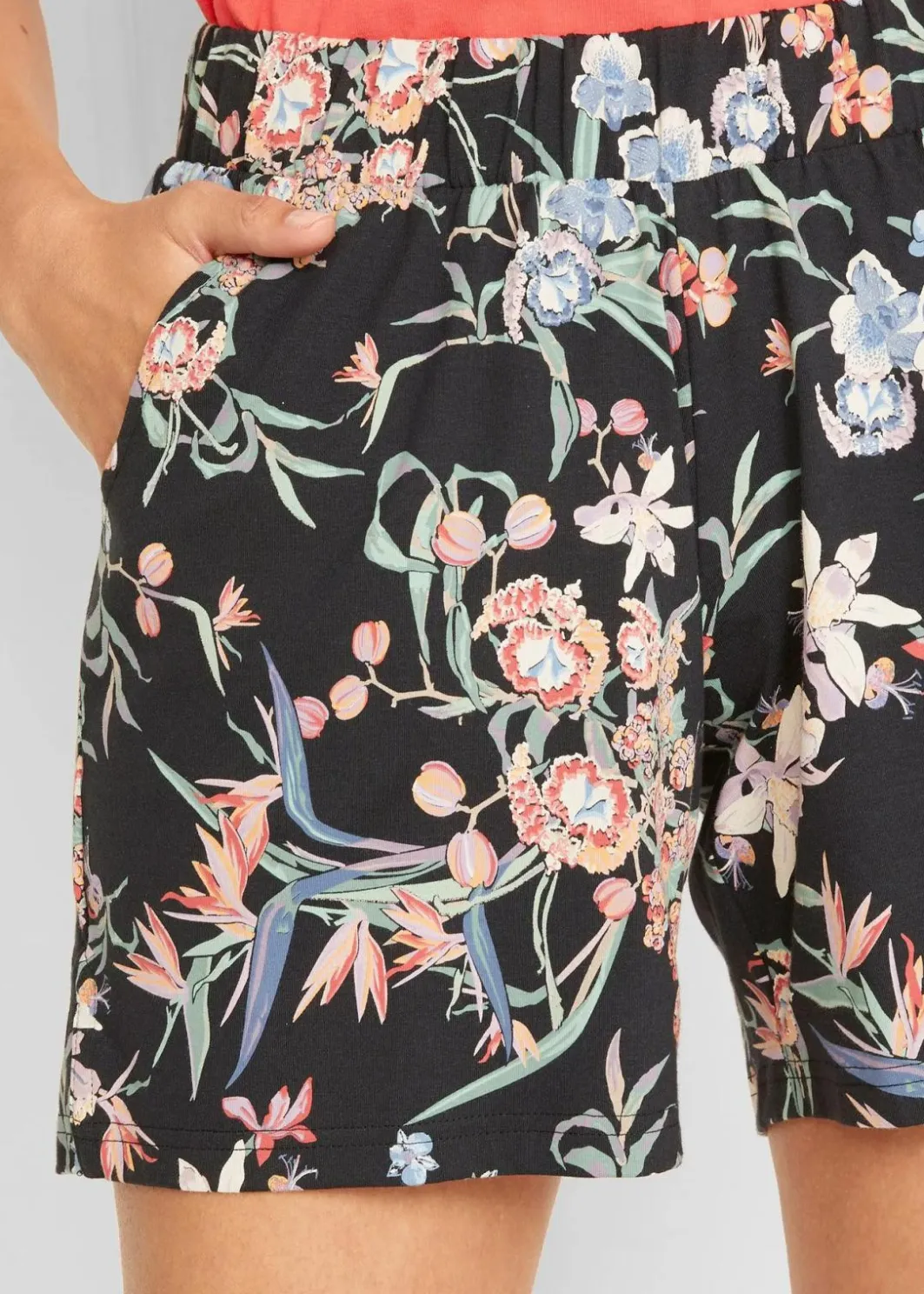 Damen bonprix Bekleidung·Outdoorbekleidung|Bekleidung·Kleider|Jersey-Shorts aus elastischem Baumwoll-Mix (2er Pack)