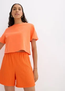 Damen bonprix Bekleidung·Outdoorbekleidung|Bekleidung·Kleider|Jersey-Shorts aus leichtem Crêpe