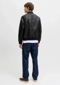 Clearance JJ REBEL Blouson aus Leder Herren Große Größen|Marken