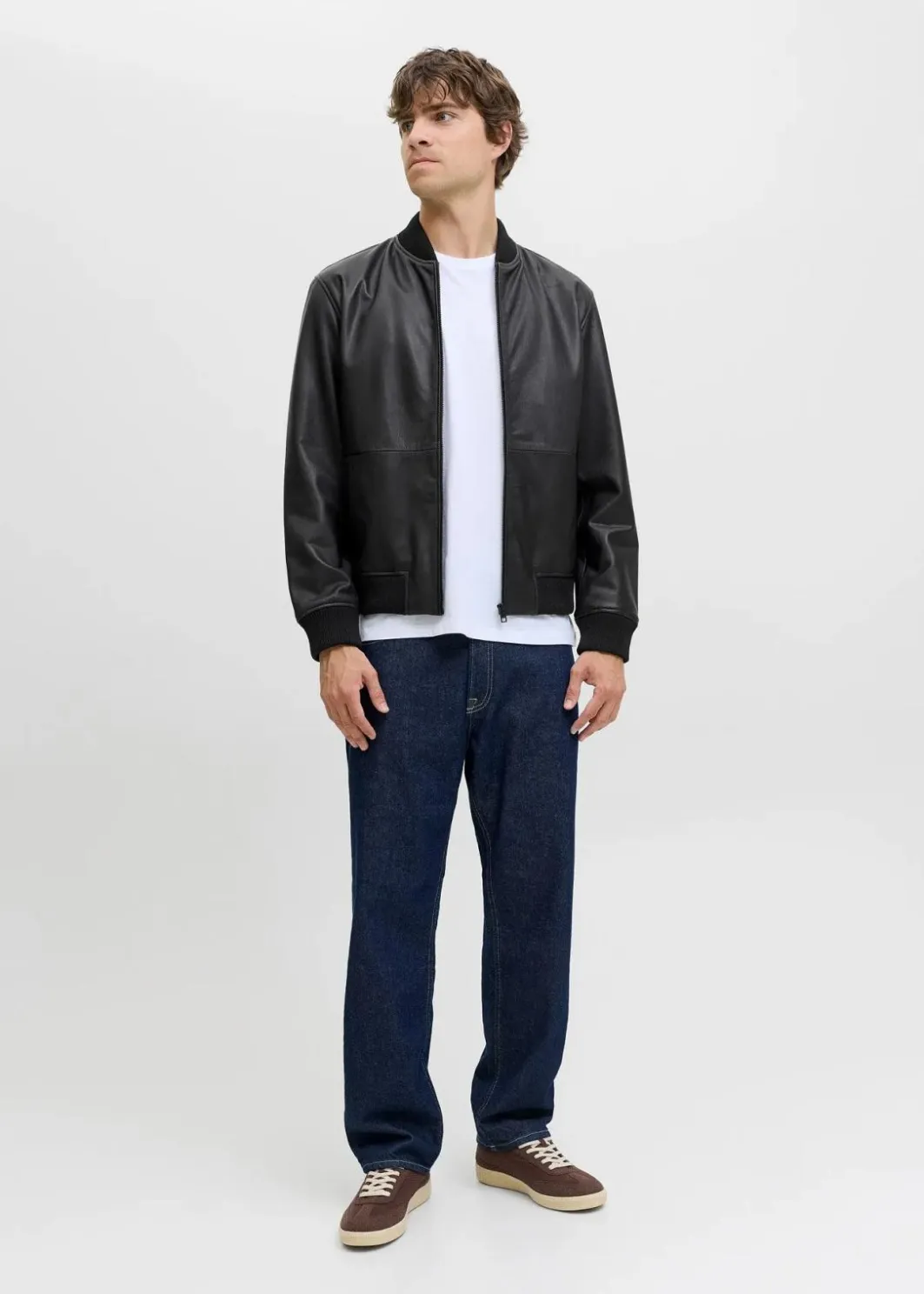 Clearance JJ REBEL Blouson aus Leder Herren Große Größen|Marken