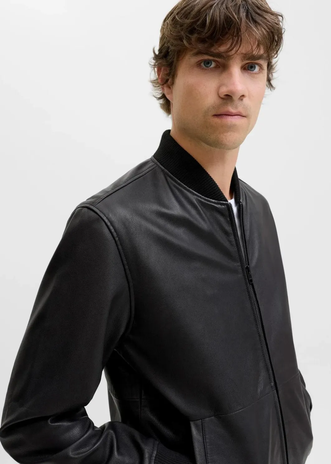 Clearance JJ REBEL Blouson aus Leder Herren Große Größen|Marken