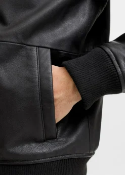 Clearance JJ REBEL Blouson aus Leder Herren Große Größen|Marken