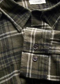 Hot JJ REBEL Flanellhemd aus reiner Baumwolle Herren Große Größen|Marken