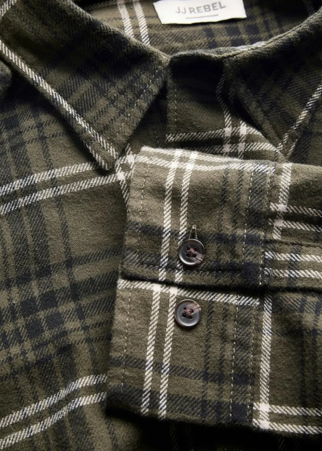 Hot JJ REBEL Flanellhemd aus reiner Baumwolle Herren Große Größen|Marken