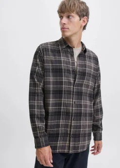 Herren J&J Rebel Hemden|Marken|JJ REBEL Flanellhemd aus reiner Baumwolle