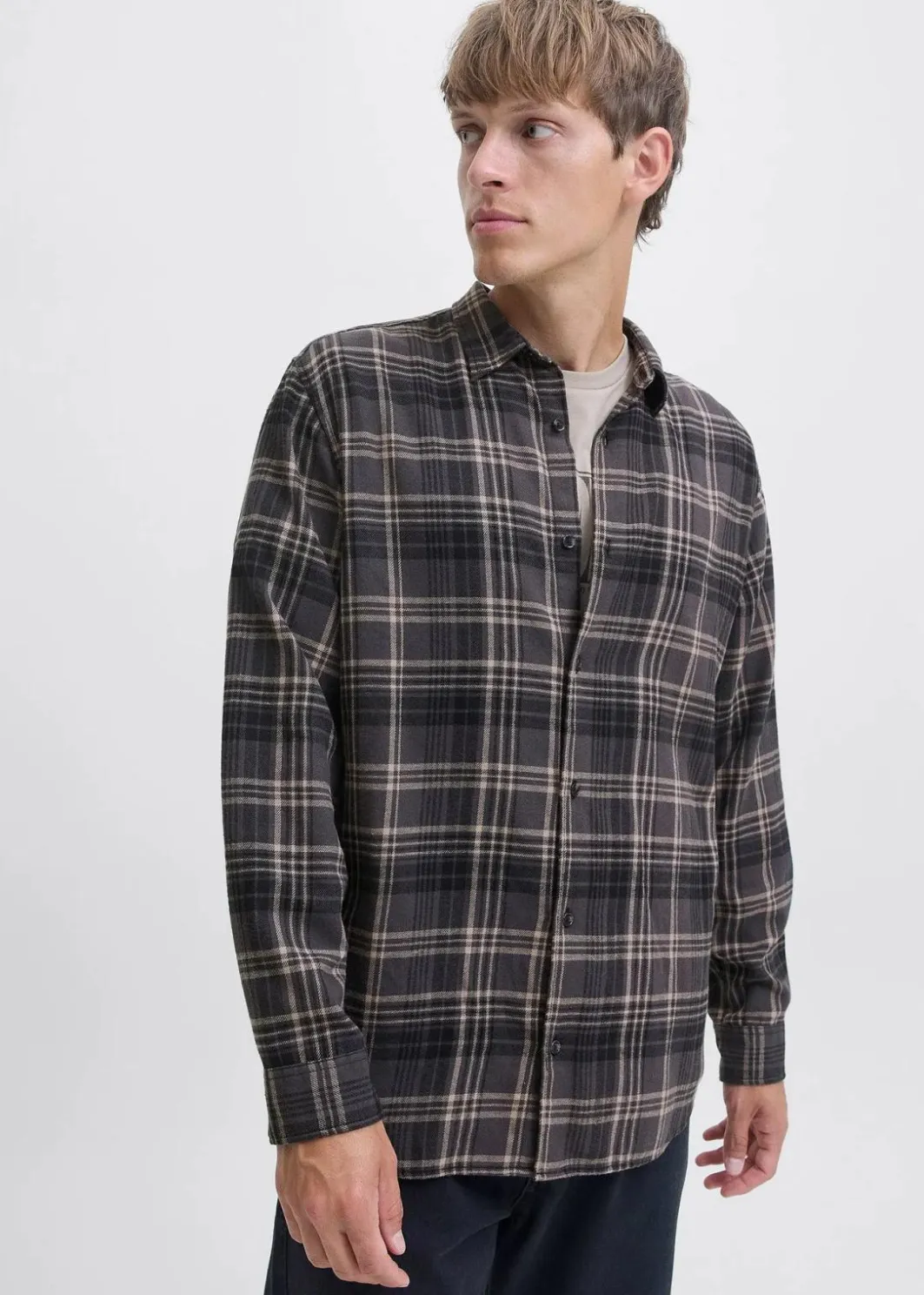 Herren J&J Rebel Hemden|Marken|JJ REBEL Flanellhemd aus reiner Baumwolle