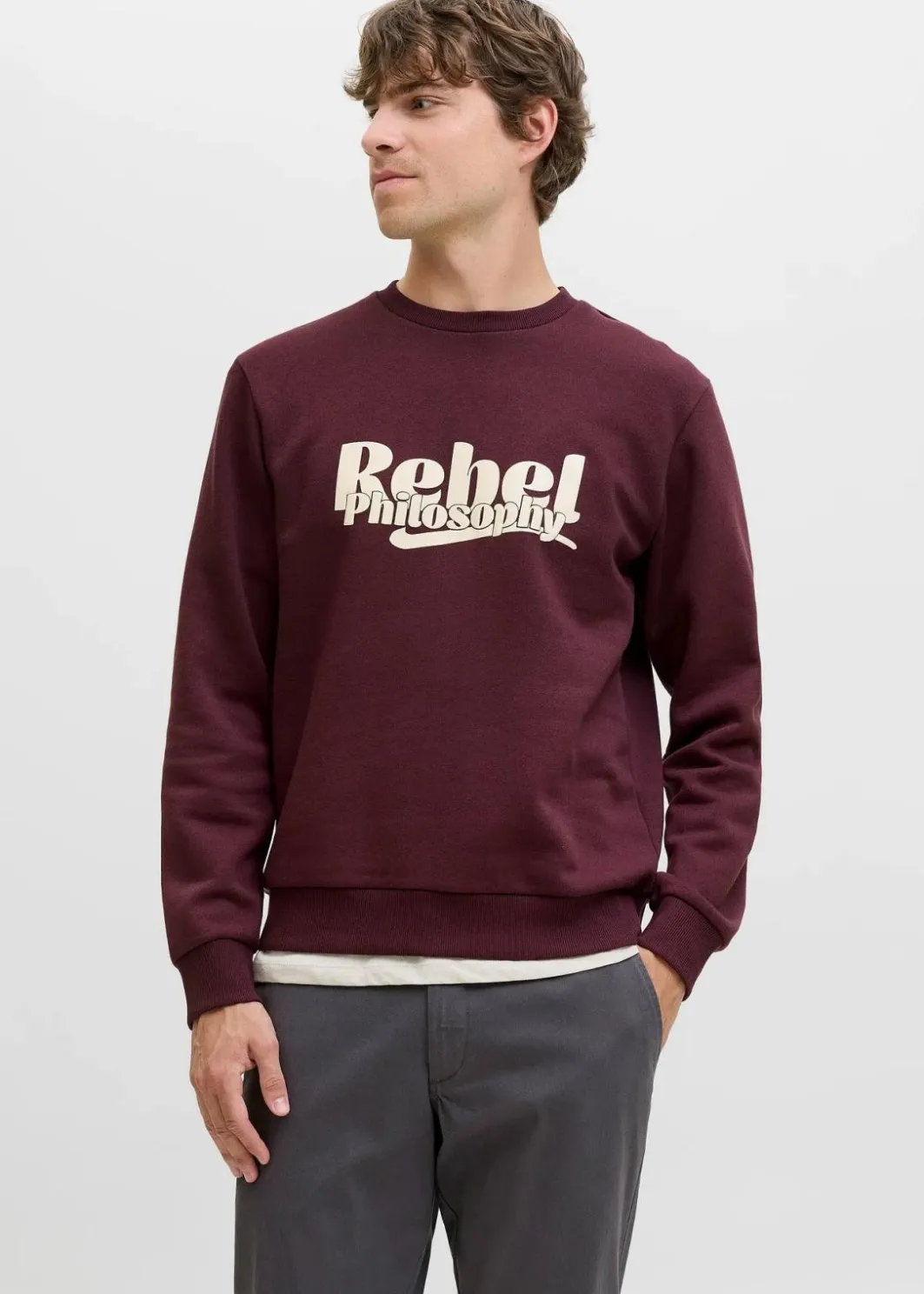 Best JJ REBEL Sweatshirt in Regular Fit Herren Marken|Sweat