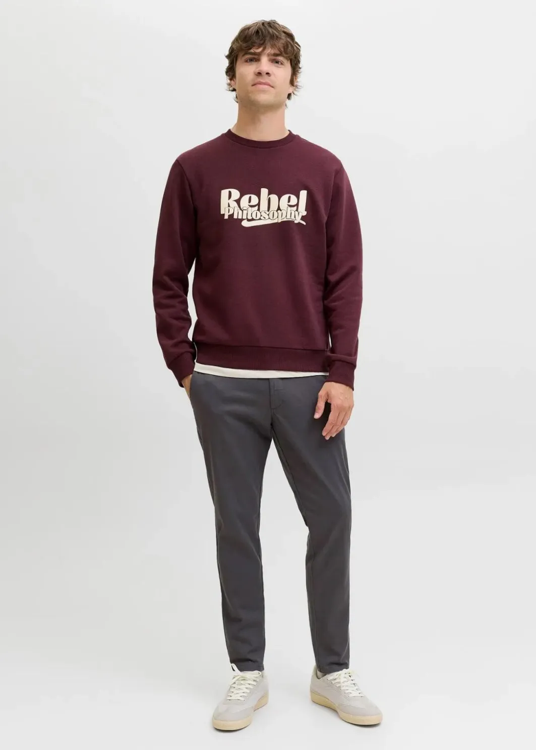 Best JJ REBEL Sweatshirt in Regular Fit Herren Marken|Sweat