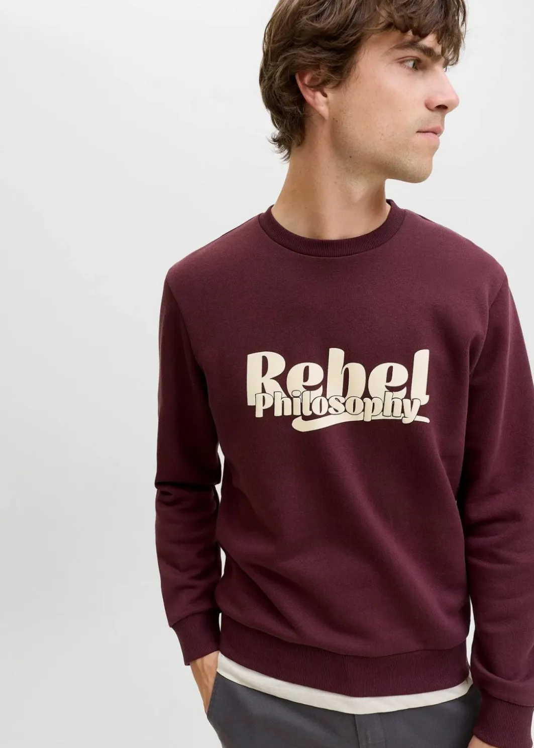 Best JJ REBEL Sweatshirt in Regular Fit Herren Marken|Sweat