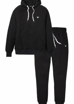 Herren bonprix Große Größen|Basics|Jogginganzug (2-tlg. Set) aus reiner Baumwolle