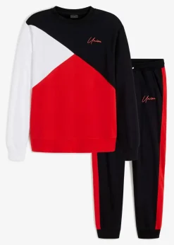 Herren bonprix Große Größen|Sportbekleidung|Jogginganzug (2-tlg. Set) aus reiner Baumwolle