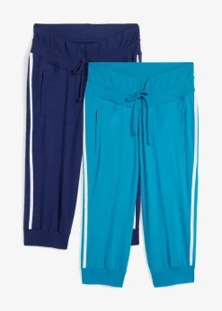 Outlet Jogginghose aus Baumwolle (2er Pack), Capri-Länge Damen Hosen|Sweat