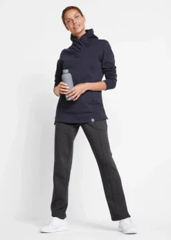 Damen bonprix Bekleidung·Blusen & Tuniken|Bekleidung·Kleider|Jogginghose aus Bio-Baumwolle, gerade geschnitten