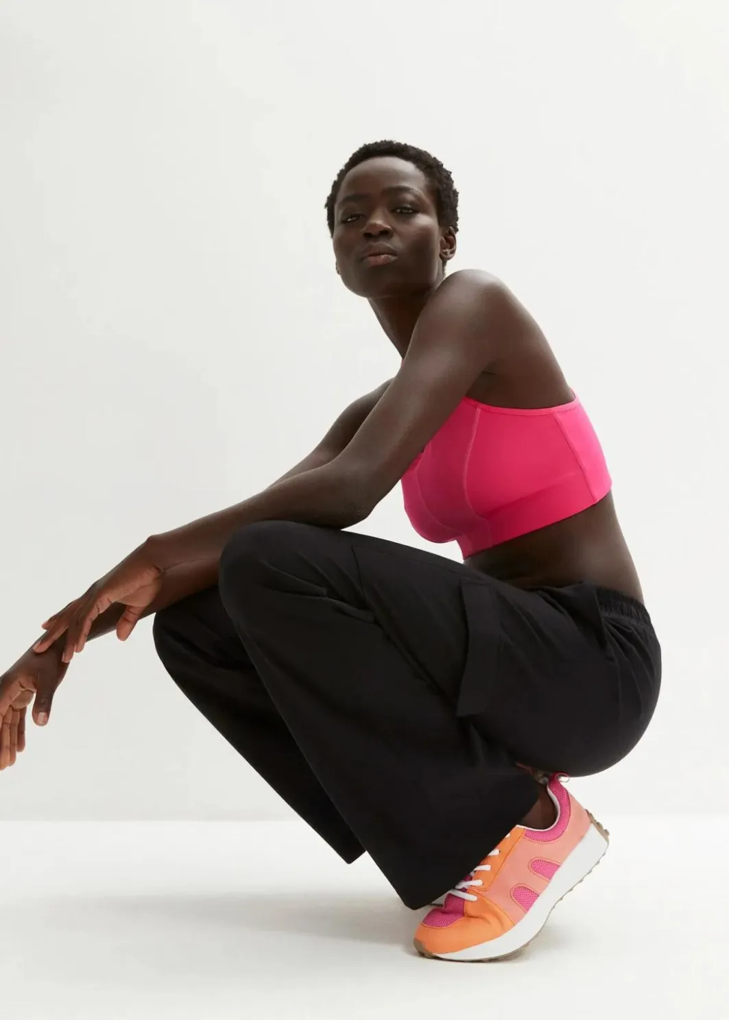 Damen bonprix Bekleidung·Sweat|Bekleidung·Blusen & Tuniken|Jogginghose aus elastischem Baumwoll-Mix