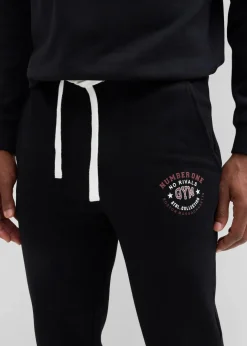 Herren bonprix Große Größen|Sportbekleidung|Jogginghose aus reiner Baumwolle mit sportiven Details