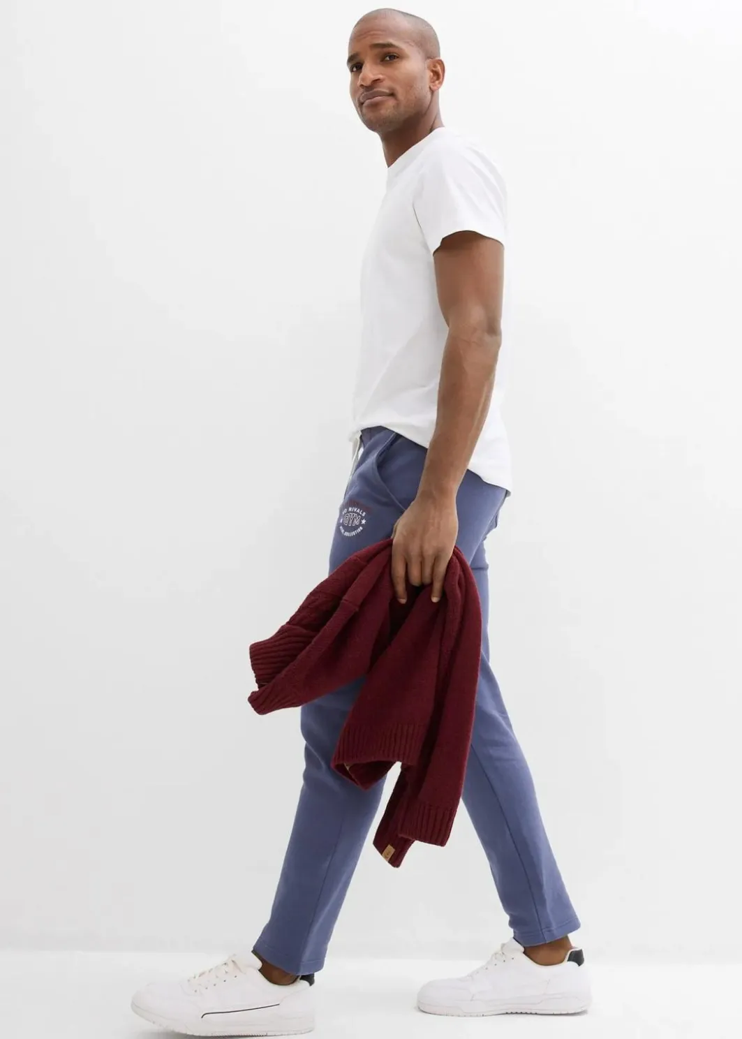 Herren bonprix Sweat|Hosen|Jogginghose aus reiner Baumwolle mit sportiven Details
