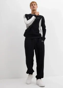 Jogginghose aus reiner Baumwolle, Loose Fit Herren Große Größen|Sportbekleidung
