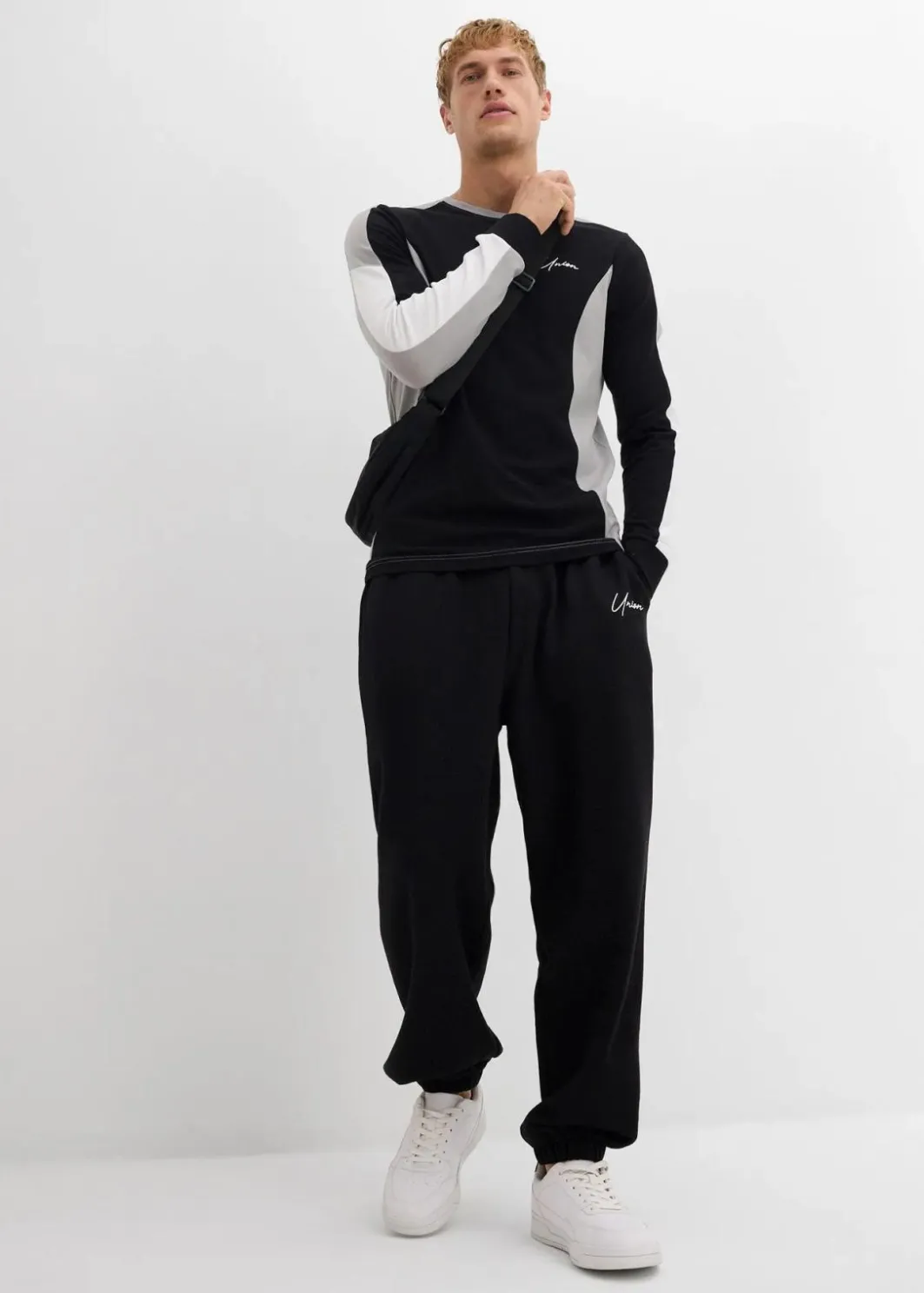 Jogginghose aus reiner Baumwolle, Loose Fit Herren Große Größen|Sportbekleidung