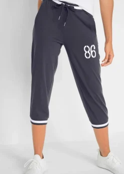 Damen bonprix Hosen|Sweat|Jogginghose, 3/4-Länge aus Baumwollmix