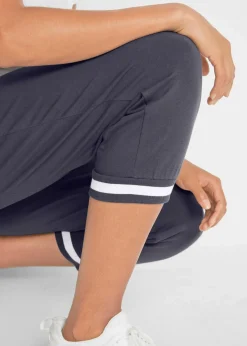 Damen bonprix Hosen|Sweat|Jogginghose, 3/4-Länge aus Baumwollmix
