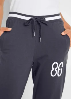 Damen bonprix Hosen|Sweat|Jogginghose, 3/4-Länge aus Baumwollmix