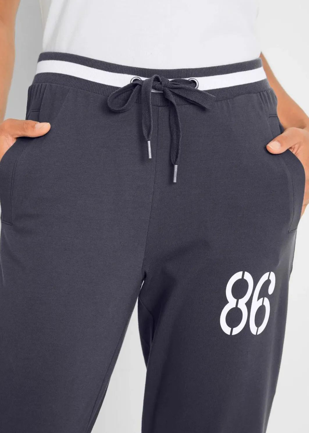 Damen bonprix Hosen|Sweat|Jogginghose, 3/4-Länge aus Baumwollmix