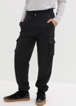 Kinder bonprix Jungen 9-16 Jahre·Hosen|Jungen 2-8 Jahre·Nachhaltigere Materialien|Jogginghose mit Cargotaschen aus weichem Baumwoll-Mix