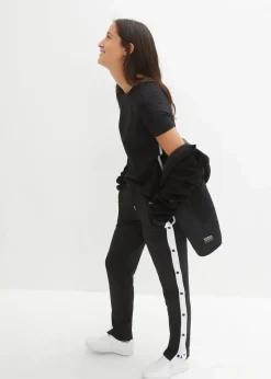 Best Jogginghose mit Druckknöpfen, schnelltrocknend Damen Hosen|Sweat