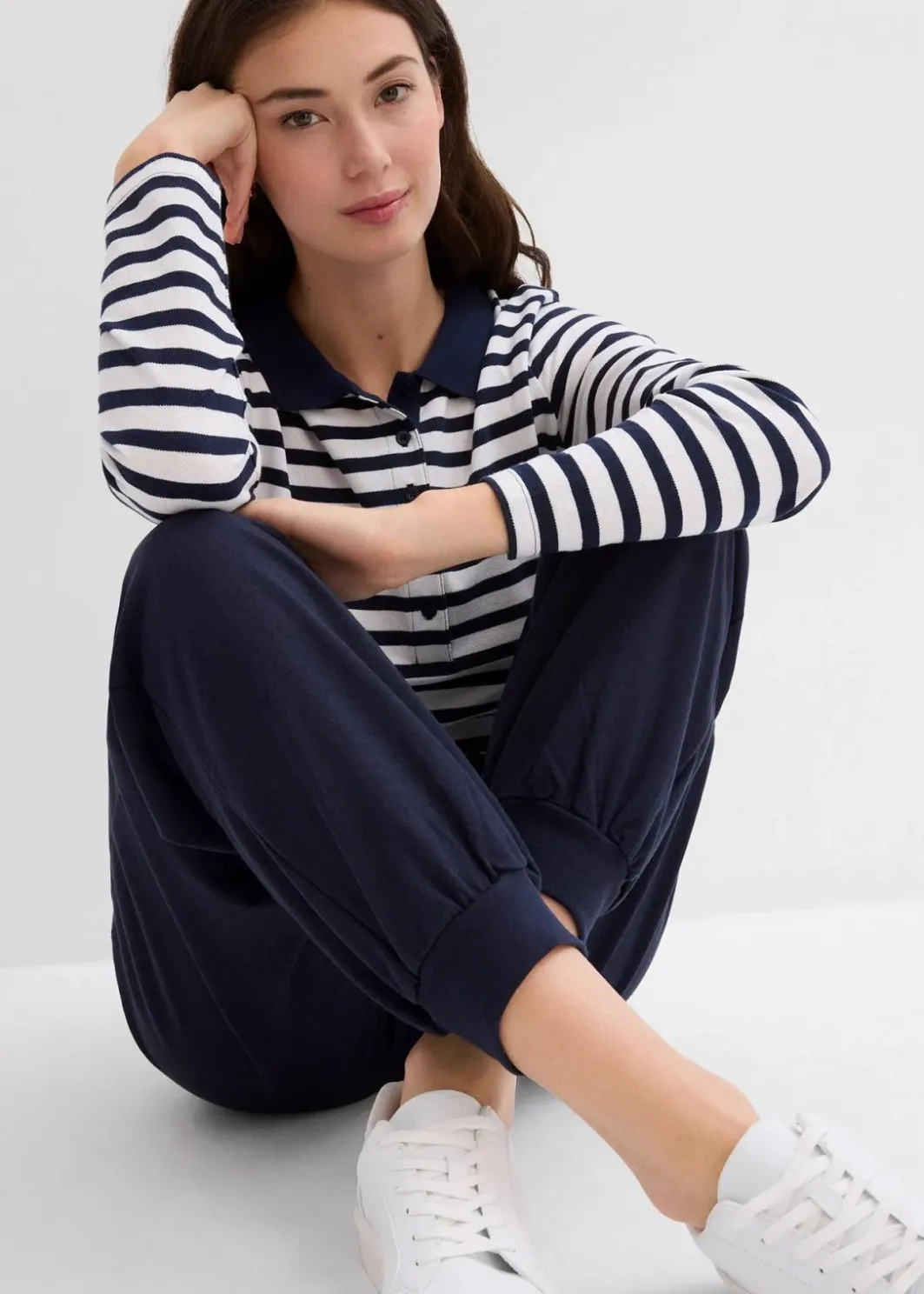 Jogginghose mit elastischem Bund Damen Sweat|Basics