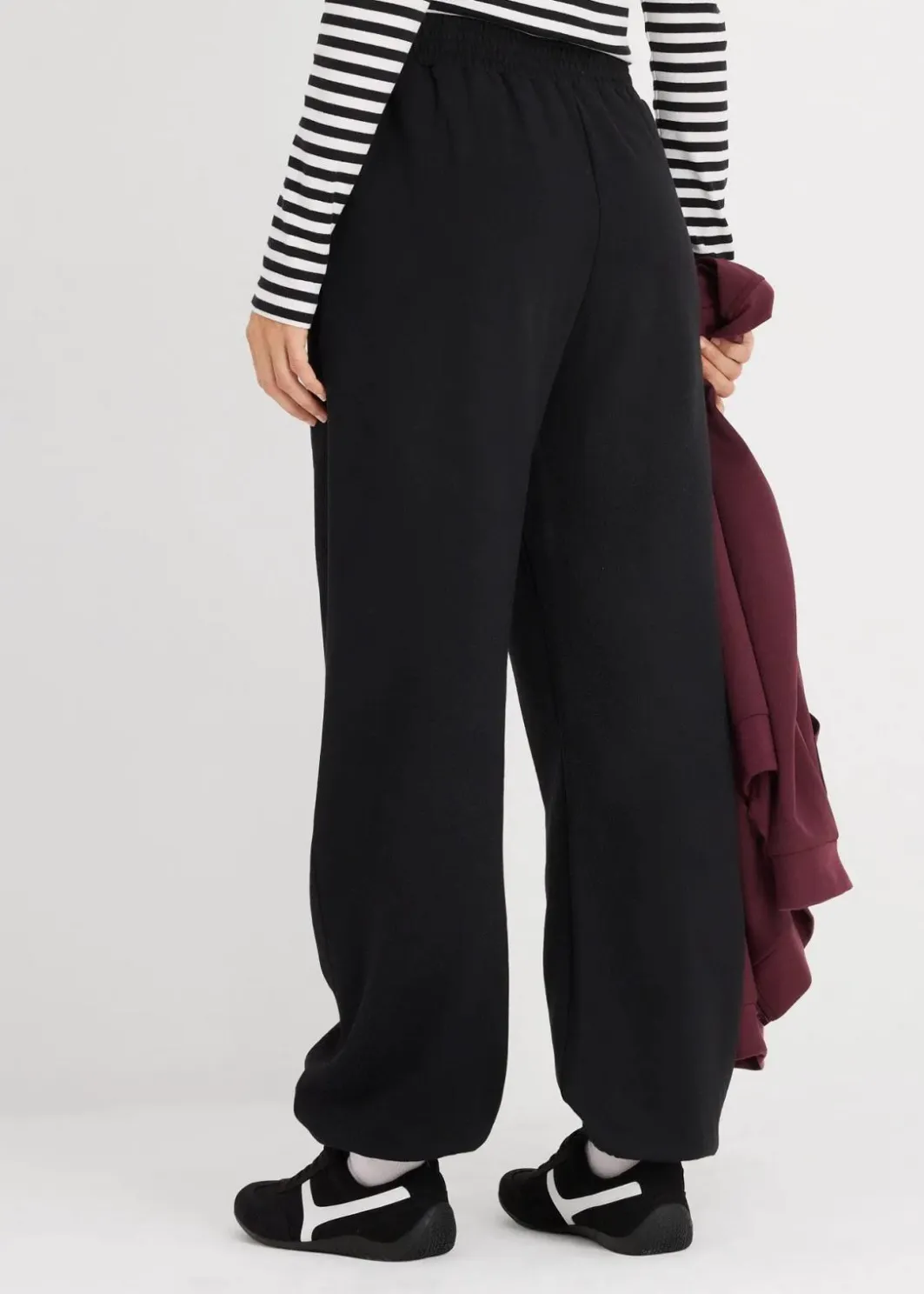 Damen bonprix Nachhaltigere Materialien|Hosen|Jogginghose mit hohem Bund