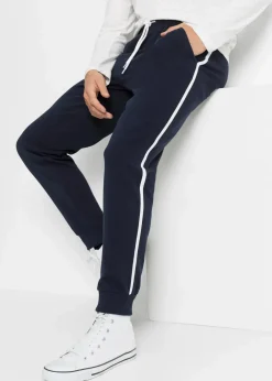 Herren bonprix Große Größen|Basics|Jogginghose mit Kontrastdetails (2er Pack)