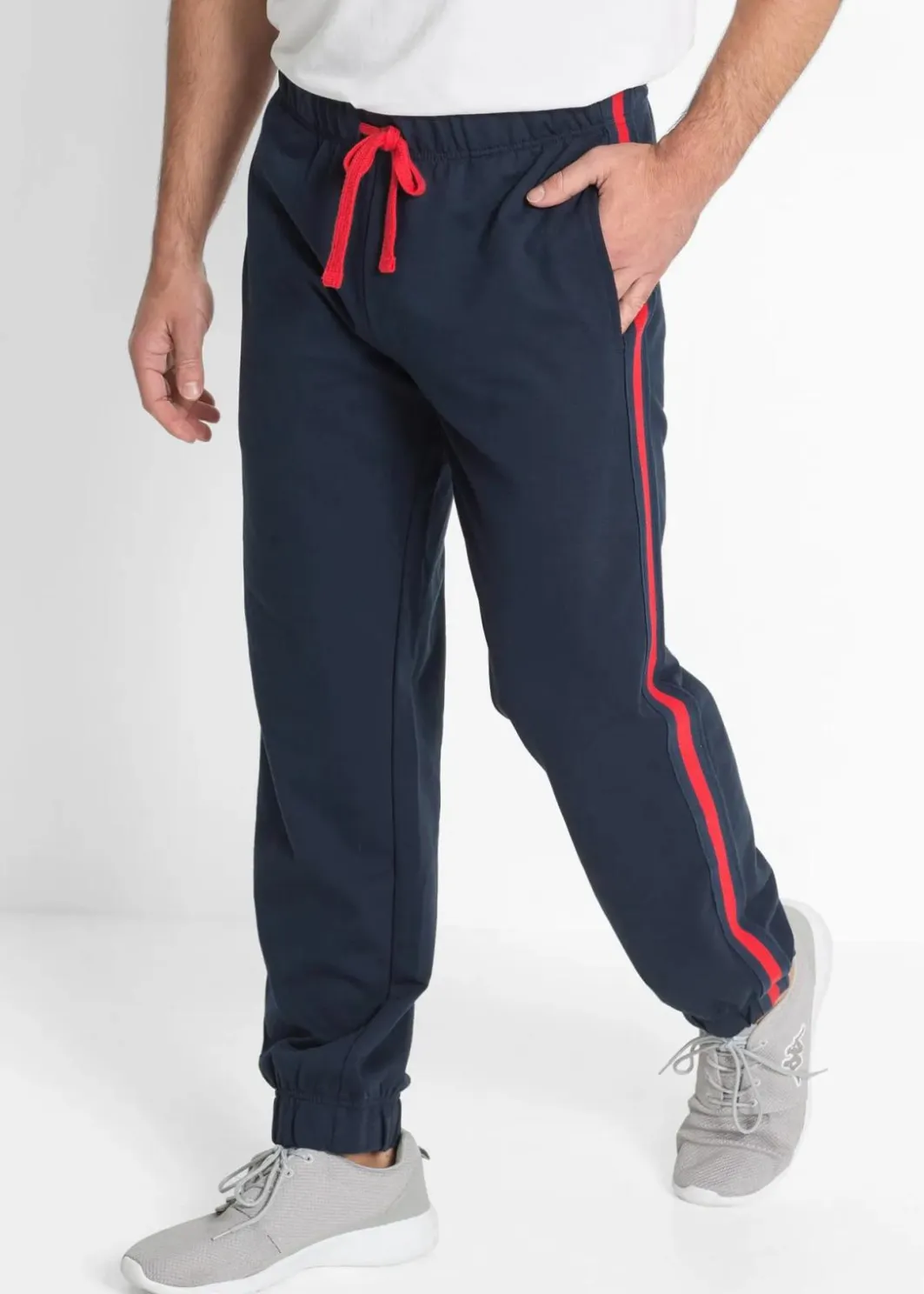 Jogginghose mit Kontrastdetails Herren Große Größen|Basics