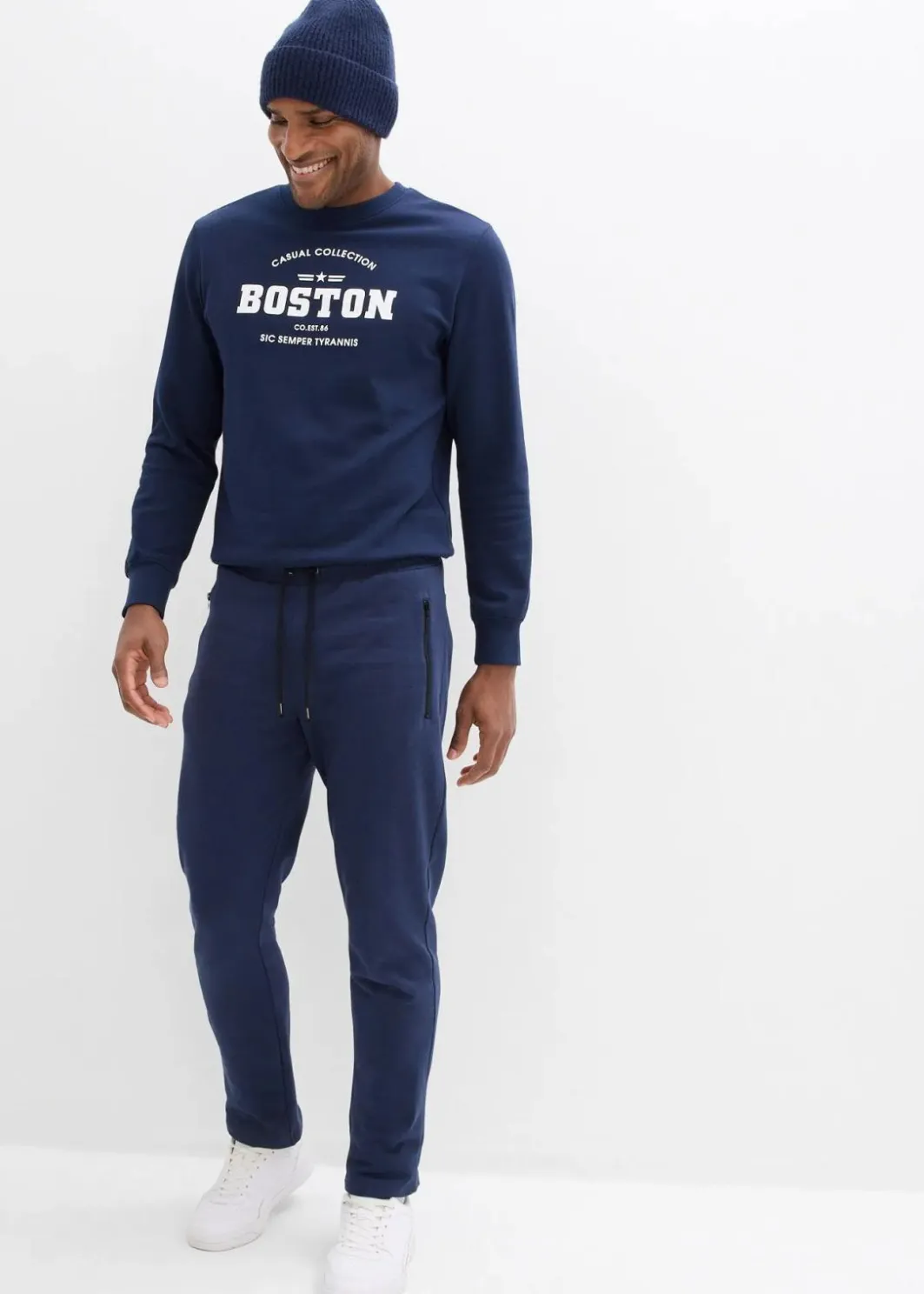 Outlet Jogginghose mit praktischen Reißverschlusstaschen aus Bio-Baumwolle Herren Sweat|Hosen