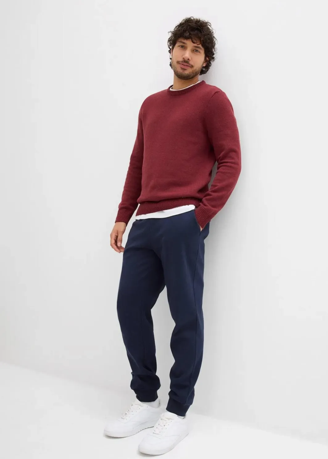 Sale Jogginghose mit Rippbündchen am Saum Herren Große Größen|Basics
