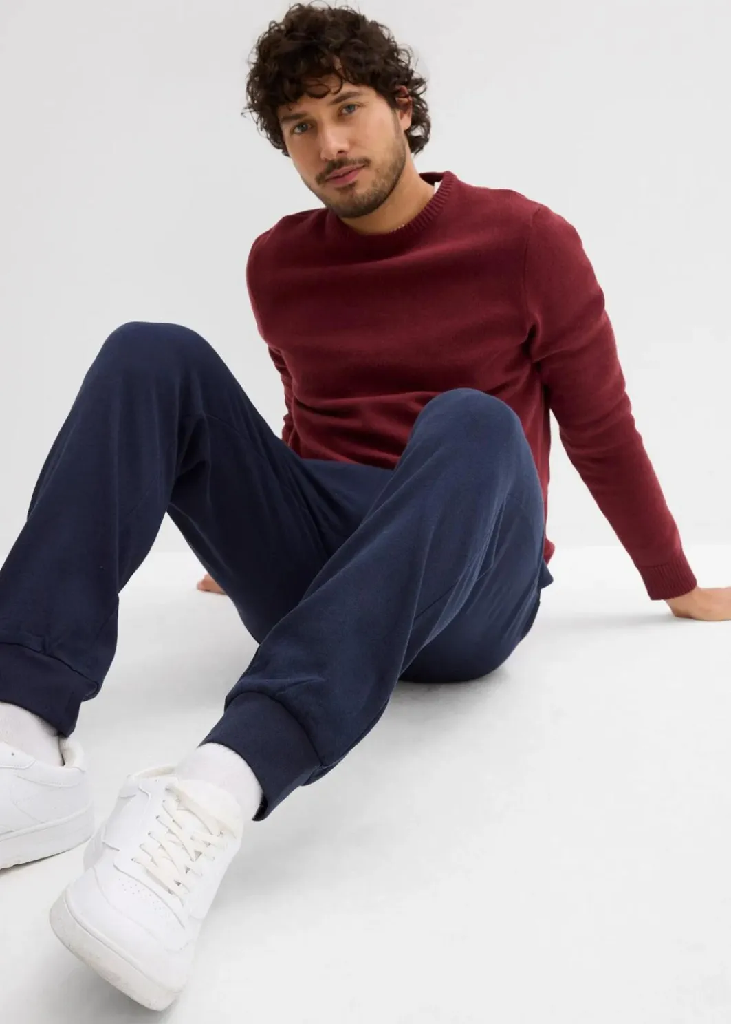 Sale Jogginghose mit Rippbündchen am Saum Herren Große Größen|Basics