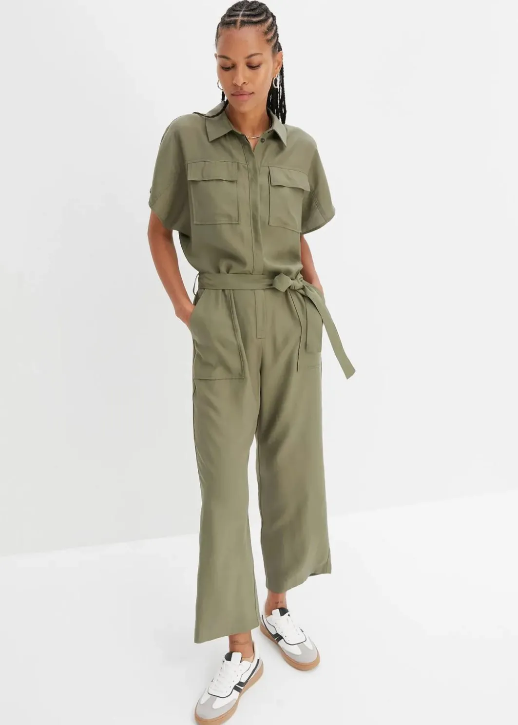 Outlet Jumpsuit aus fließendem Lyocell Damen Jumpsuits|Nachhaltigere Materialien