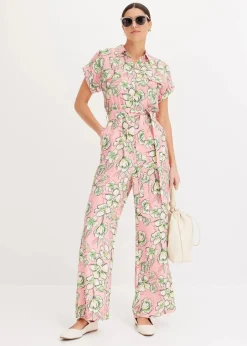 Jumpsuit aus fließendem Viskose-Mix Damen Jumpsuits|Bekleidung·Homewear