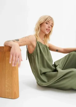 Damen bonprix Nachhaltigere Materialien|Jumpsuits|Jumpsuit aus leichtem Leinen-Viskose-Mix