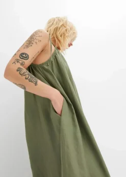 Damen bonprix Nachhaltigere Materialien|Jumpsuits|Jumpsuit aus leichtem Leinen-Viskose-Mix