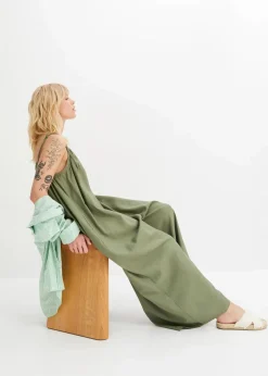 Damen bonprix Nachhaltigere Materialien|Jumpsuits|Jumpsuit aus leichtem Leinen-Viskose-Mix